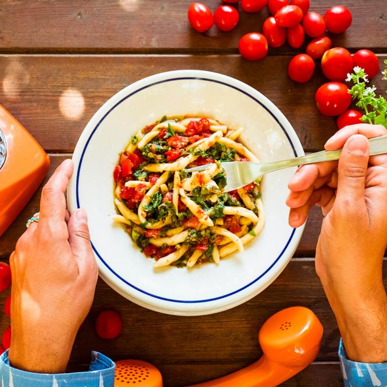 Busiate alla carrettiera con tenerumi Busiate alla carrettiera con tenerumi
